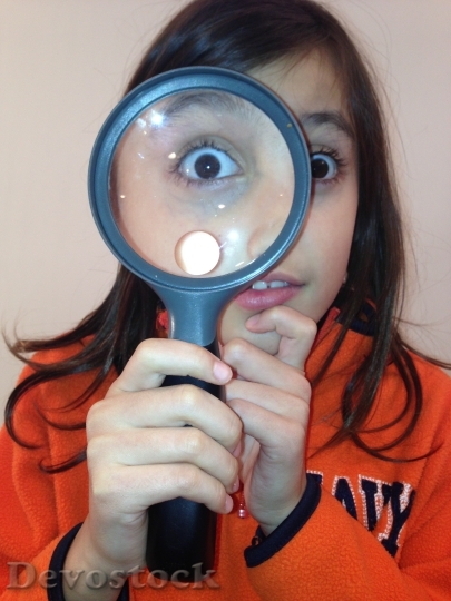 Devostock Girl Loupe Eye Discovery HD