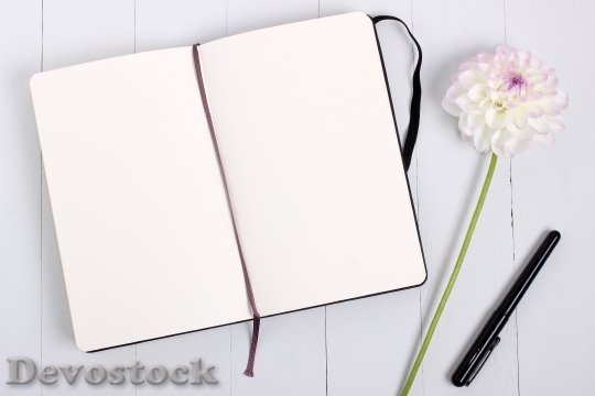 Devostock Notebook Pen Flower 95701 4K