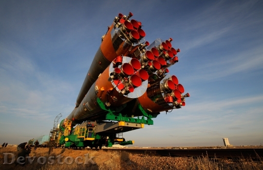 Devostock Soyuz Rocket Spacecraft Railcar HD
