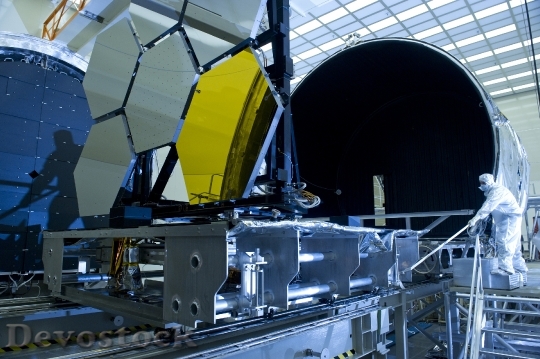 Devostock Telescope Space Technology Gold HD