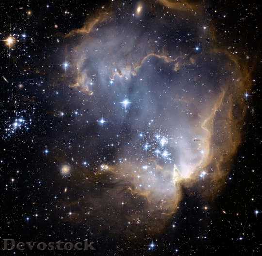 Devostock Hubble Observes Infant Stars in Nearby Galaxy