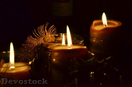 Devostock Advent Advent Candle Avent 4K