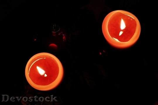 Devostock Advent Candles Lights Medittive 4K