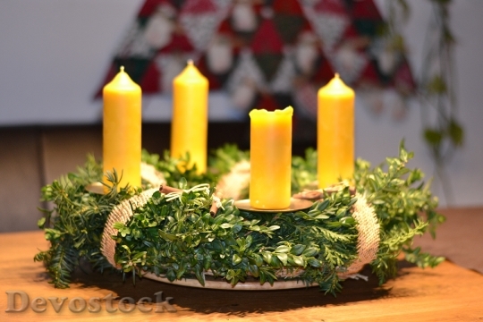 Devostock Advent Wreath ChristmasDeco 4K