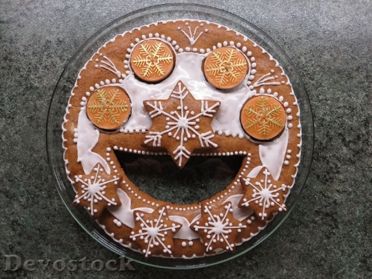 Devostock Advent Wreath Gingerbread Ornment 4K