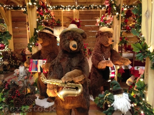 Devostock Bears Christmas Band Ligts 0 4K