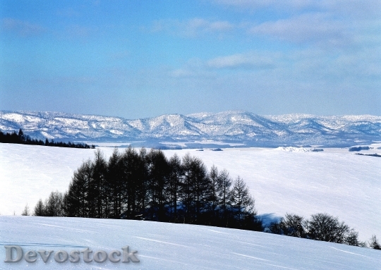 Devostock Beautiful Winter Landscape Wth 3 4K