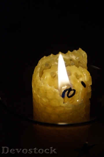 Devostock Beeswax Beeswax Candle Cndle 4K