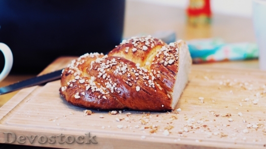 Devostock Bread Food Plate 77690 4K