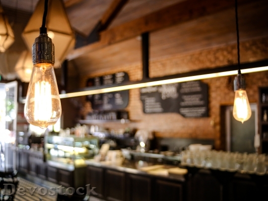 Devostock Cafe Macro Light Bulbs97815 4K