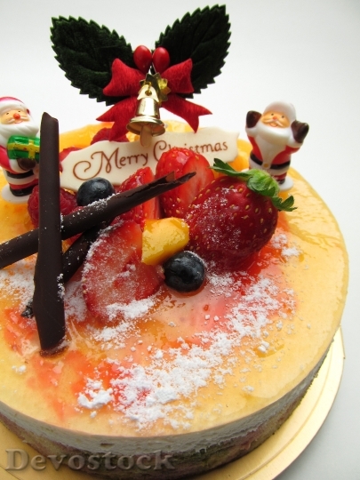 Devostock Cake Christmas Fruit Cake 4K