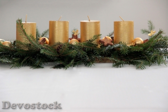 Devostock Candle Advent Wreath 104472 4K