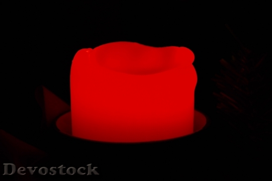 Devostock Candle Red Brigh Wax 4K