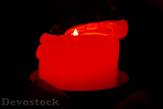 Devostock Candle Red Bright ax 0 4K