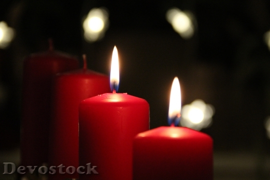 Devostock Candles Advent Christmas ight 4K