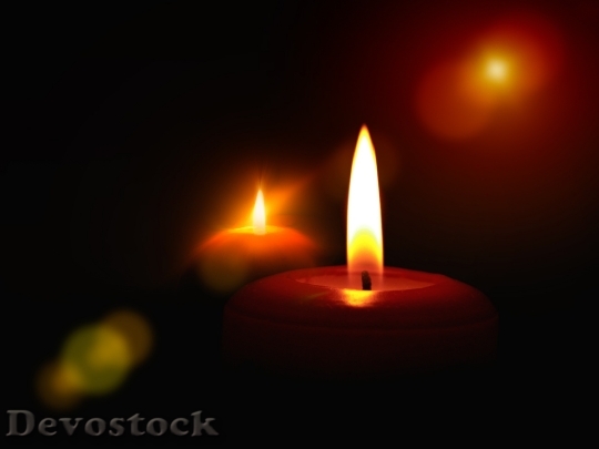 Devostock Candles Candlelight Gloss Boeh 2 4K