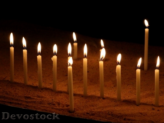 Devostock Candles Church Lights Chritmas 4K