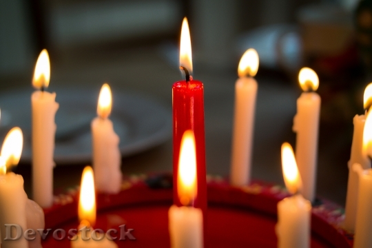 Devostock Candles Festival Birthday Avent 4K