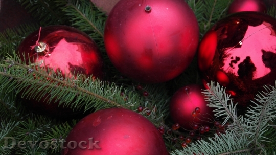 Devostock Christmas Balls Advent Atmoshere 4K