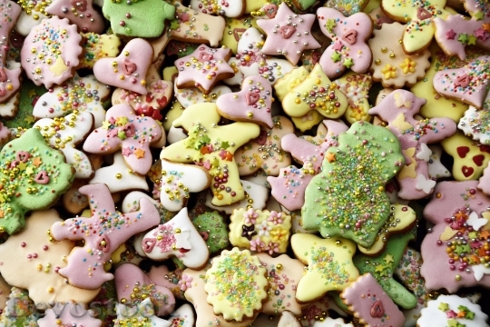 Devostock Christmas Biscuits Colorful 4K