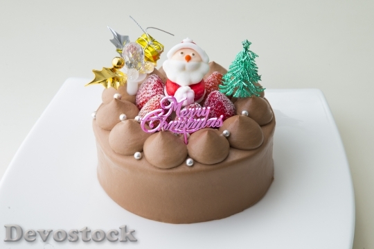 Devostock Christmas Cake Choco Sites 4K