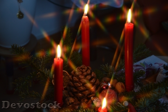 Devostock Christmas Candles Bill 152176 4K