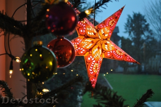 Devostock Christmas Deco Star 151786 4K