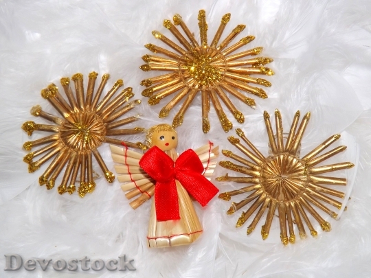 Devostock Christmas Decorations Star ngel 4K