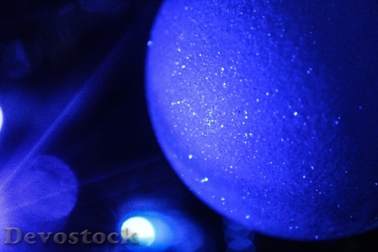 Devostock Christmas Lights Blue Boked 4K