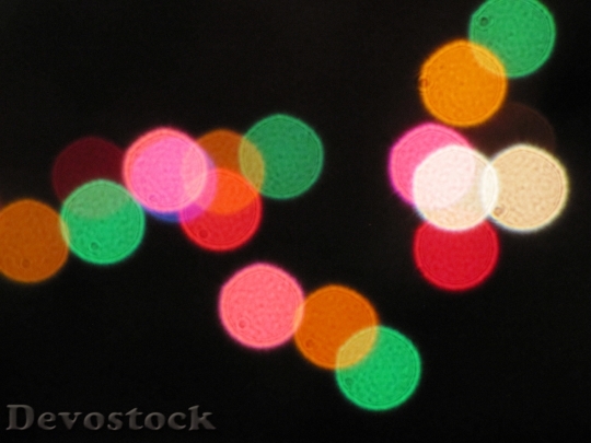 Devostock Christmas Lights Blurred Cicles 4K