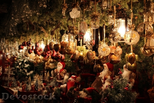 Devostock Christmas Market Christmas Decortion 4K