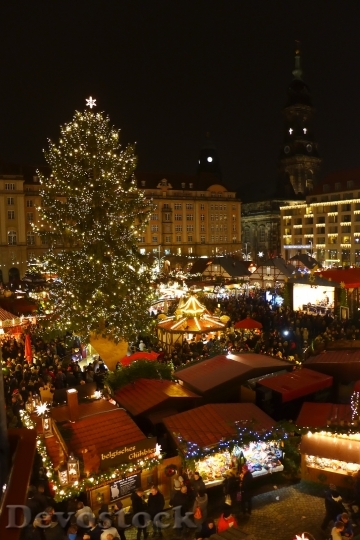 Devostock Christmas Market Dresden Gemany 4K