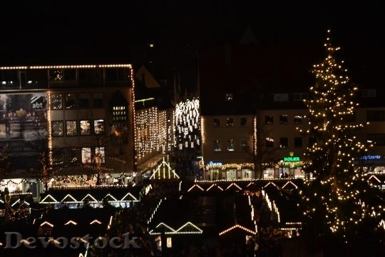 Devostock Christmas Market Ulm Ligts 0 4K