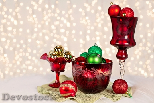 Devostock Christmas Ornaments StillLife 4K
