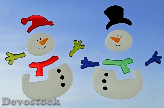 Devostock Christmas SnowmanCard 4K