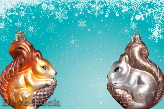 Devostock Christmas Squirrel 90716 4K
