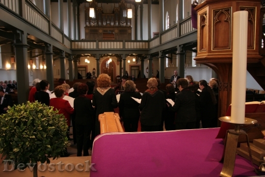 Devostock Church Choir Human Siging 4K