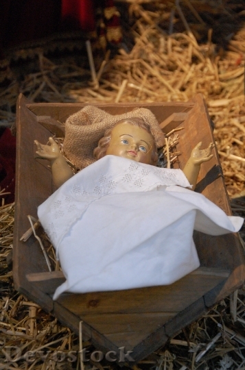 Devostock Crib Christmas Nativity cene 4K