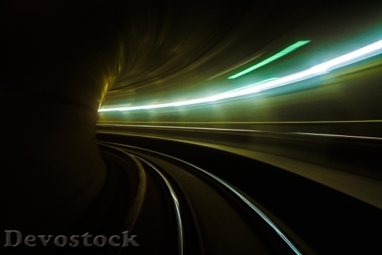 Devostock Dark Tunnel Train Station 16985 4K