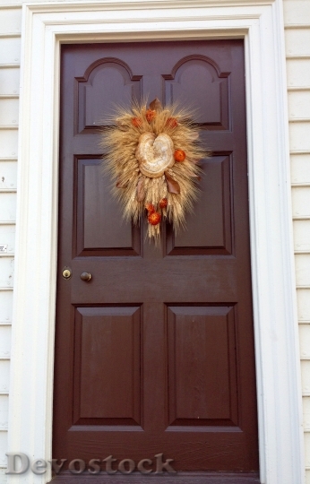 Devostock Door Wreath Christmas Decortion 4K