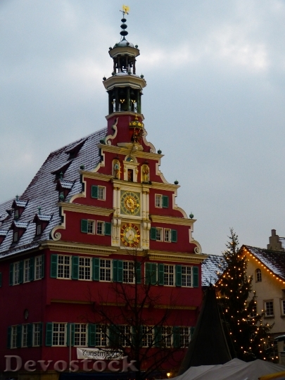 Devostock Esslingen Town Hall Chritmas 4K