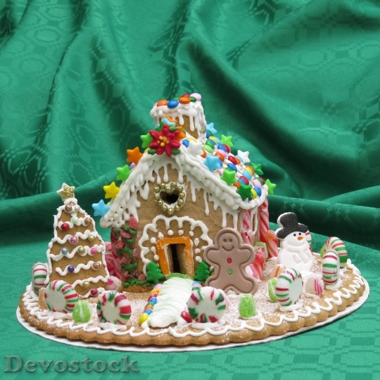 Devostock Gingerbread House Christmas Pastres 1 4K