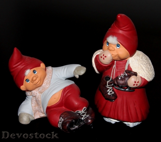 Devostock Gnomes Christmas Garnish Wnter 4K