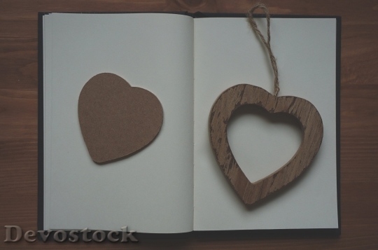 Devostock Heart Wooden Notebook Table 1057 4K.jpeg