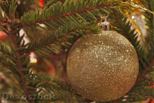 Devostock Holidays Bauble ChristmasTree 4K