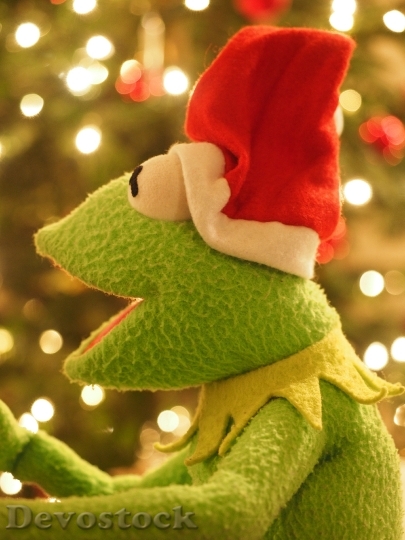 Devostock Kermit Frog Christmas Fog 1 4K