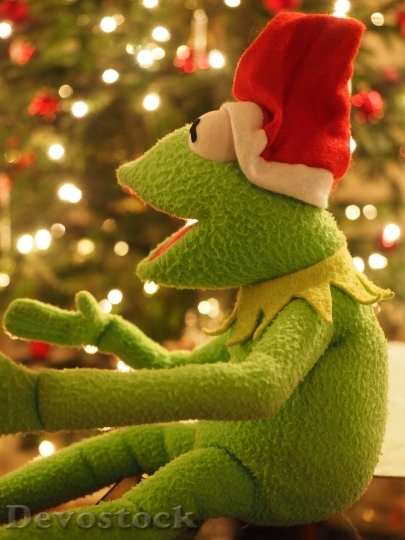 Devostock Kermit Frog Christmas Fog 2 4K