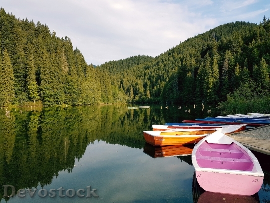 Devostock Landscape Water Boats 75637 4K