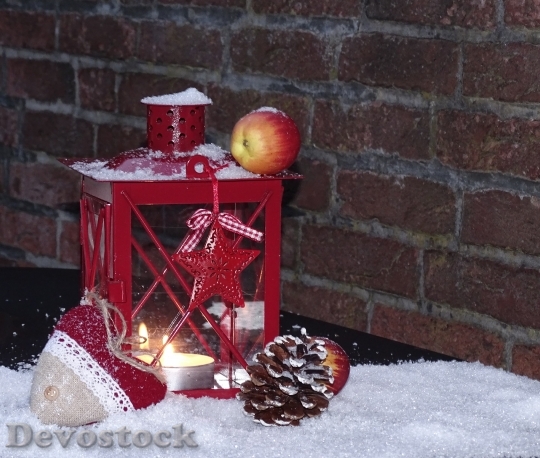 Devostock Lantern Christmas Decoration Avent 4K