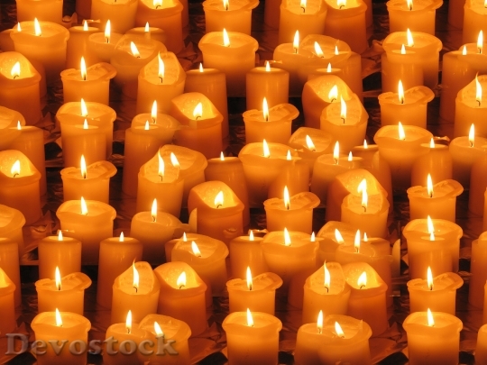 Devostock Lights Candles Burning80461 4K